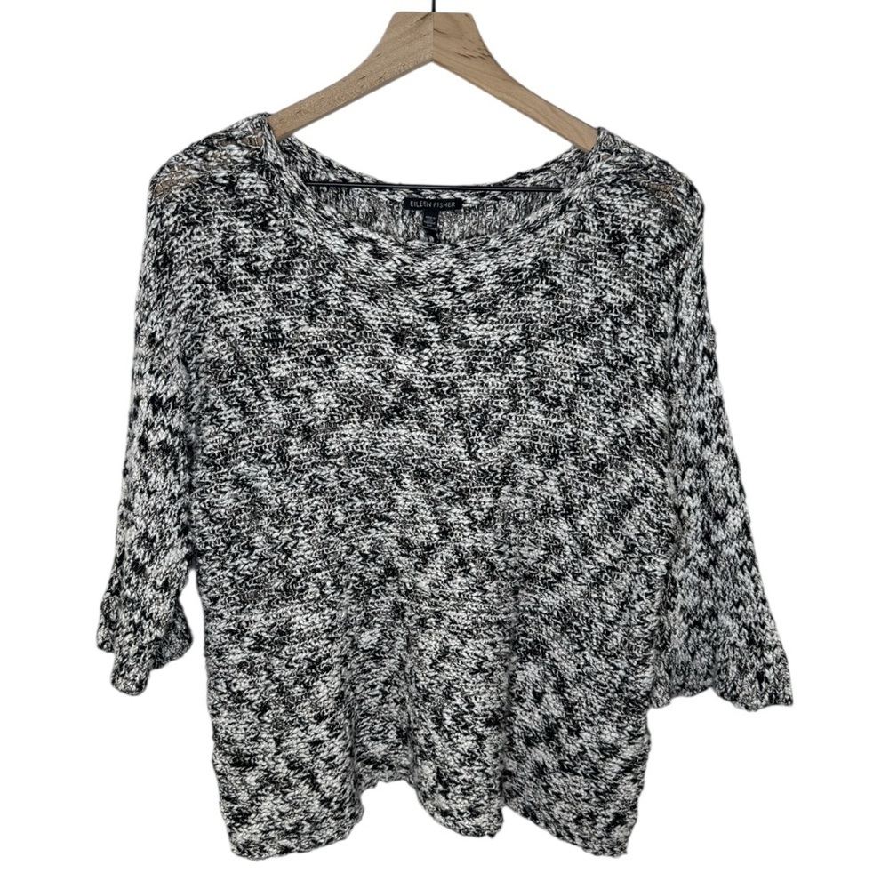 Eileen Fisher Marbled Loose Knit Sweater Size Small